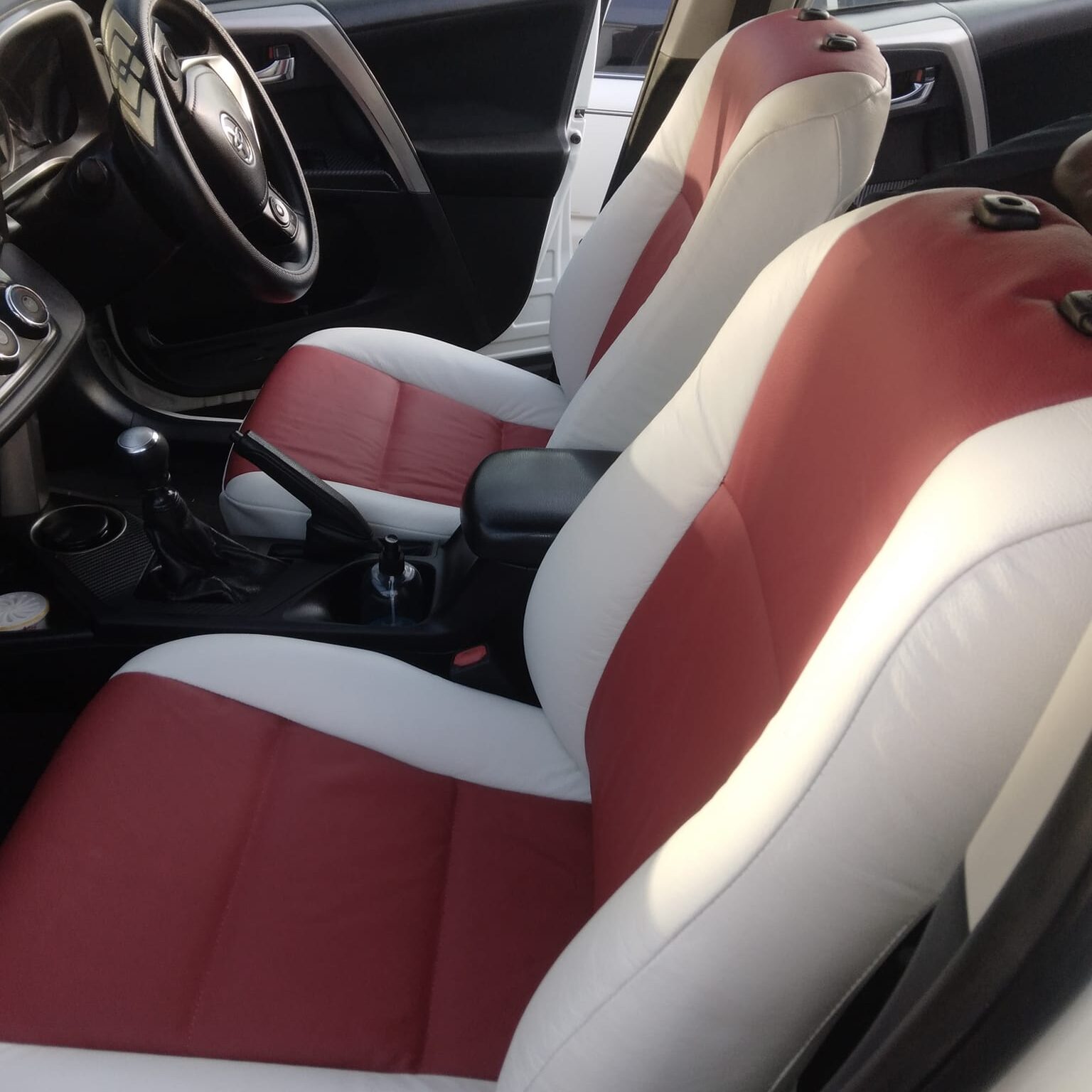 Auto Trimmed Seats Red & White